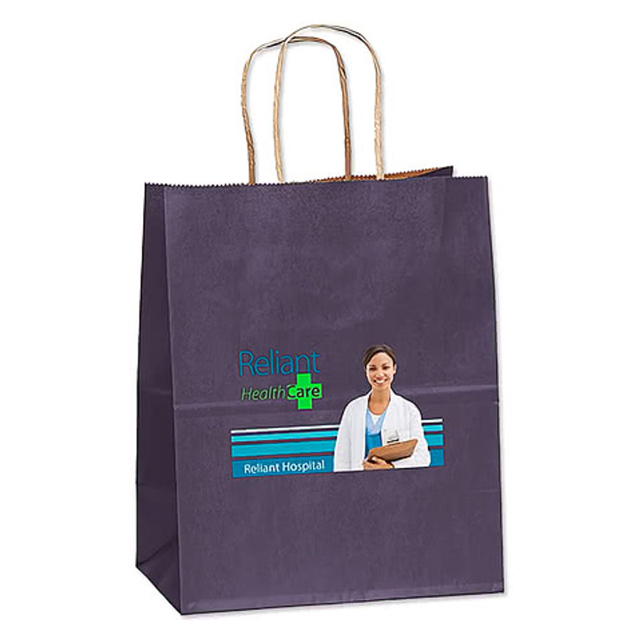 Full Color Munchkin Recycled Paper Bag in Black