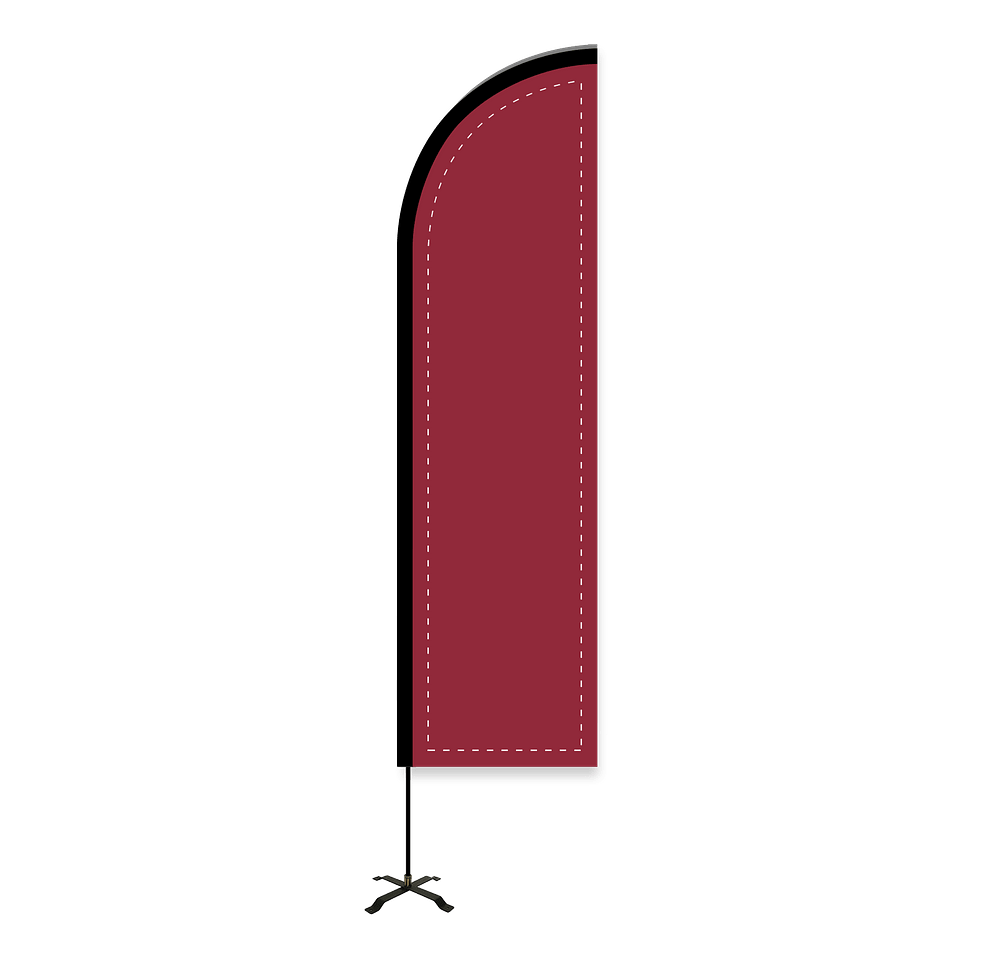 Full Color 8' Portable Feather Flag with Cross Base-default