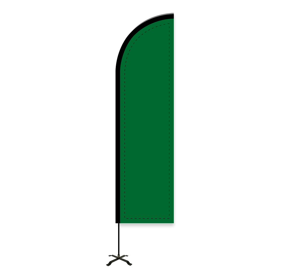Full Color 8' Portable Feather Flag with Cross Base-default