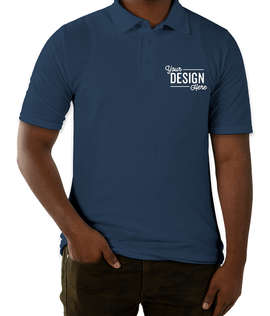 Hanes X-Temp Fresh IQ Pique Polo - Color: Navy
