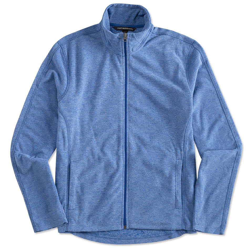 Port Authority Heather Microfleece Full Zip Jacket