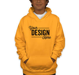 Gildan Youth Midweight 50/50 Pullover Hoodie - Color: Gold