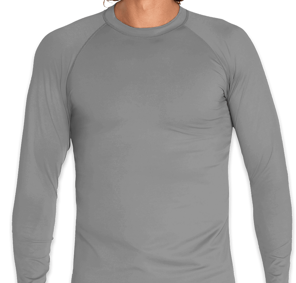 Wet Effect Long Sleeve Rash Guard Shirt-default