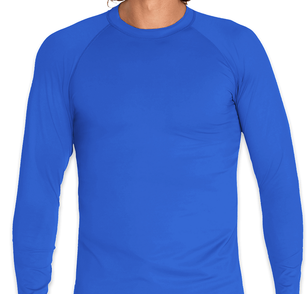 Wet Effect Long Sleeve Rash Guard Shirt-default