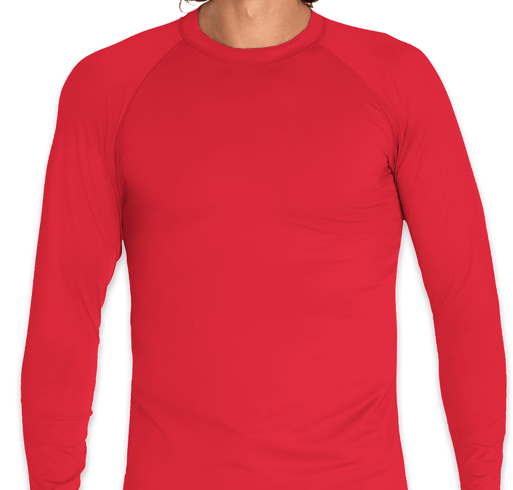 Wet Effect Long Sleeve Rash Guard Shirt-default