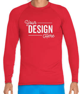 Wet Effect Long Sleeve Rash Guard Shirt