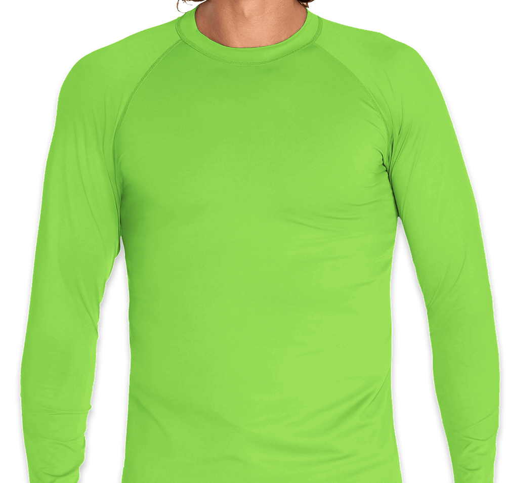 Wet Effect Long Sleeve Rash Guard Shirt-default