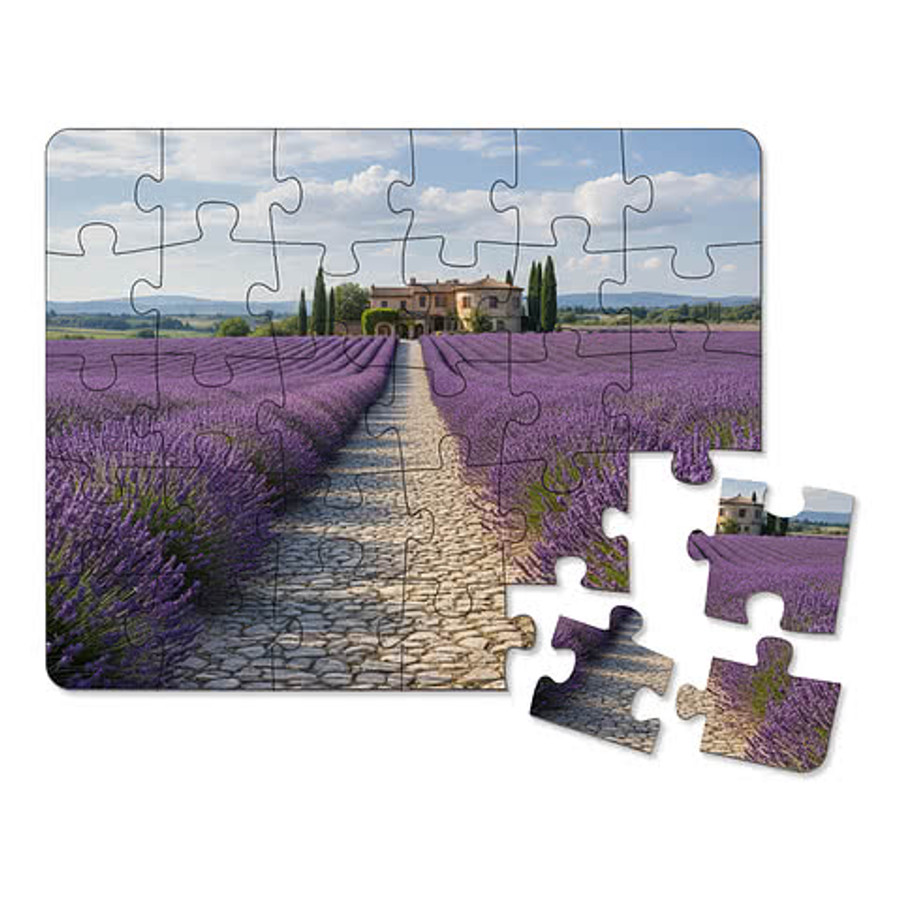 Full Color 30-Piece Kids Jigsaw Puzzle in White