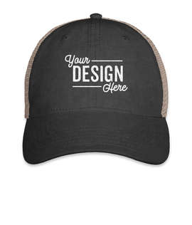 Otto Cap Comfy Fit Unstructured Trucker Hat - Color: Black / Black / Khaki