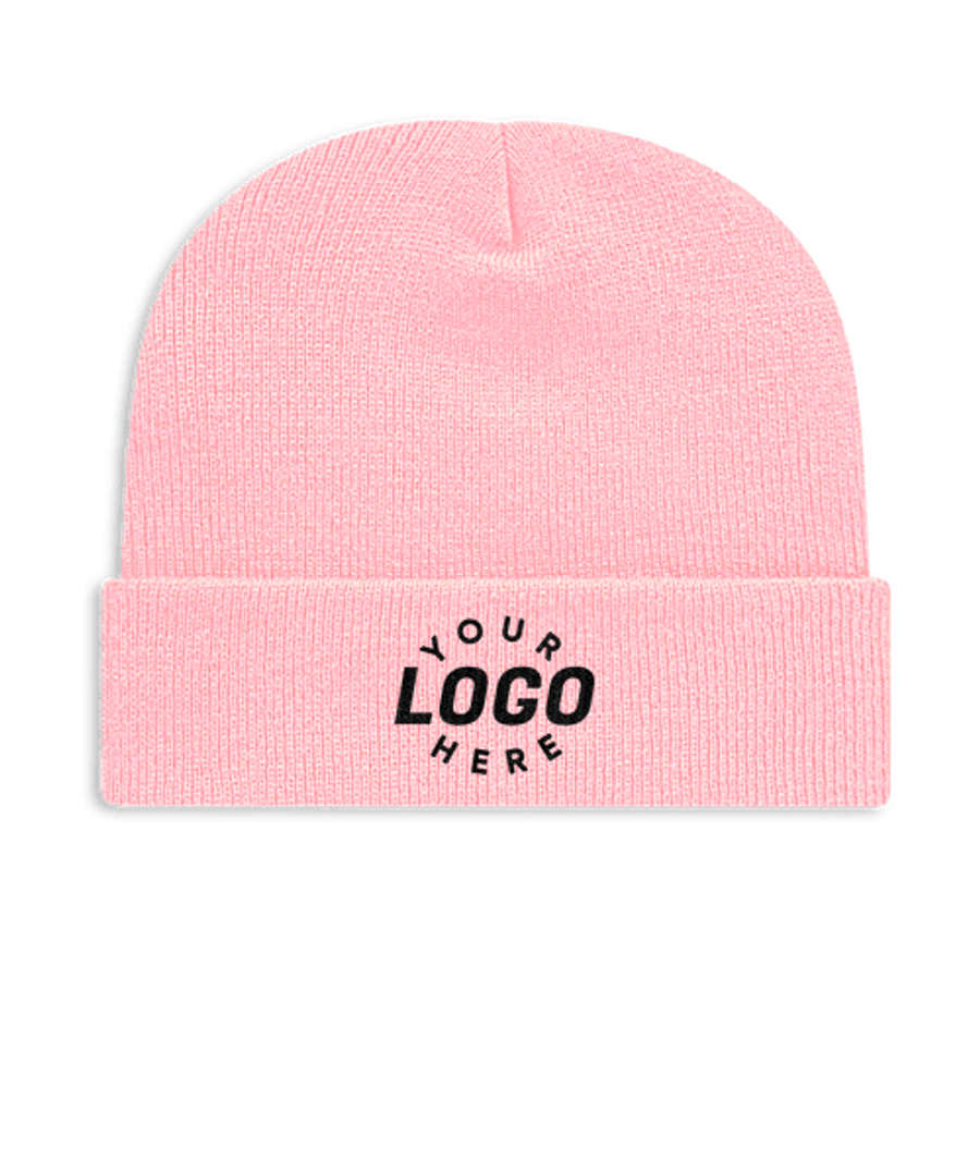 Cap America Tompkin Knit Cuff Beanie in Pink