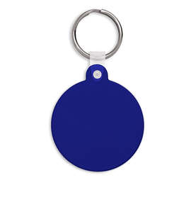 Circle PVC Keychain - Color: Translucent Blue