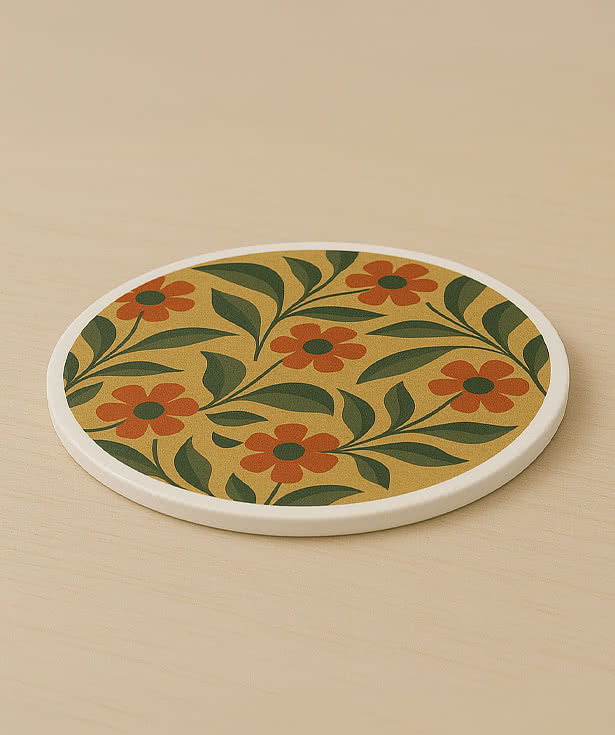 Full Color Round Ceramic Coaster