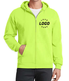 Port & Company Core Zip Hoodie - Color: Neon Yellow