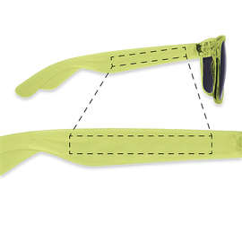 Solid Malibu Sunglasses - Color: Translucent Lime Green