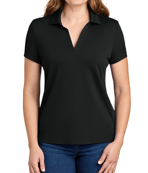 MiiR Women’s Alta Recycled Performance Polo in Pitch Black