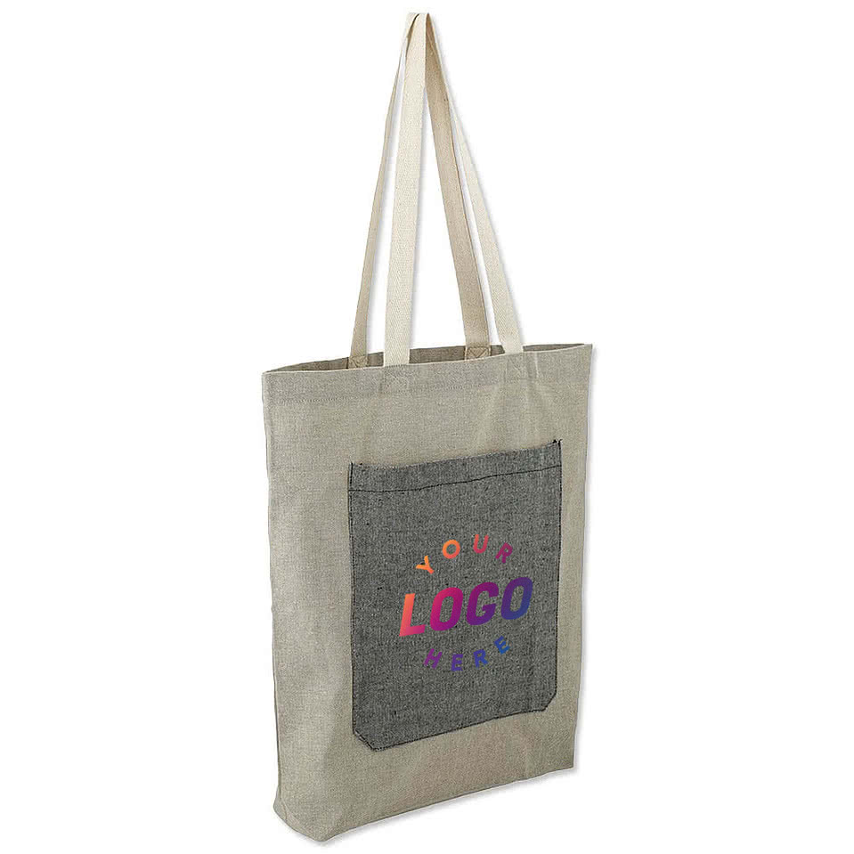 Medium Recycled Cotton Pocket Tote Bag