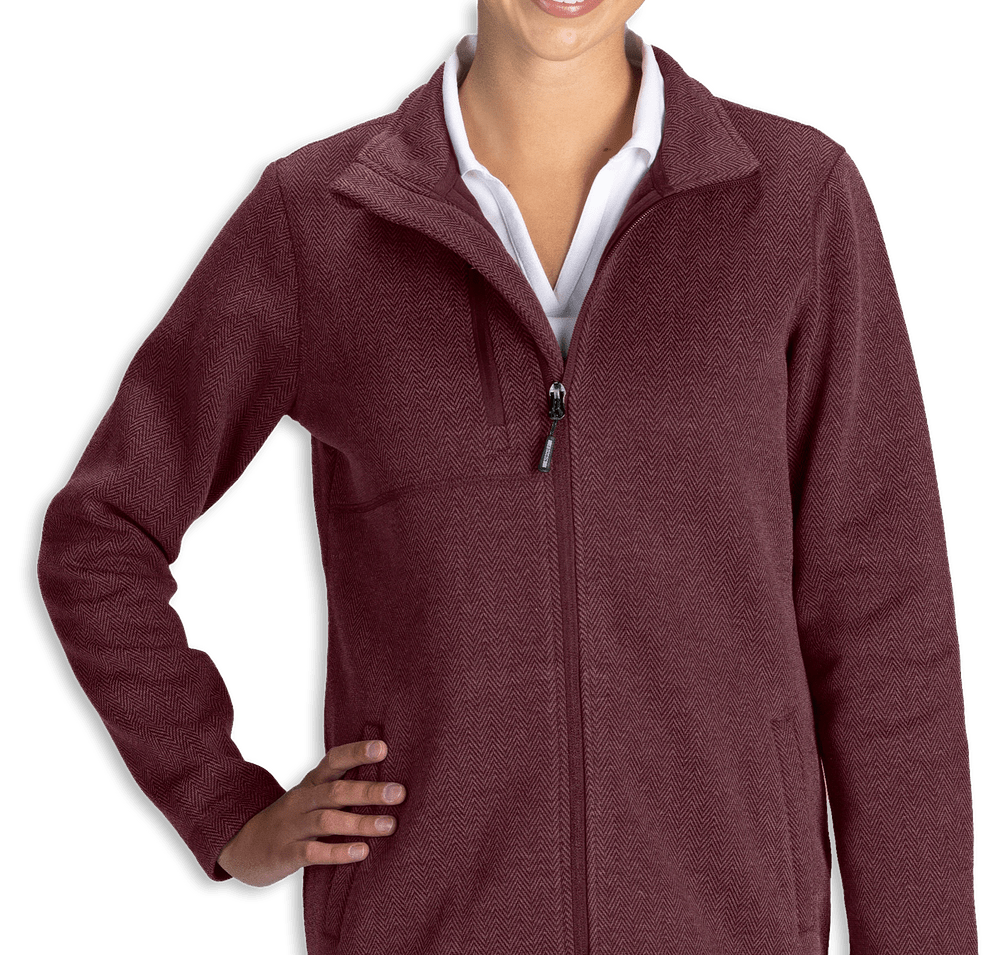 Edwards Women's Herringbone Full Zip Fleece Jacket-default