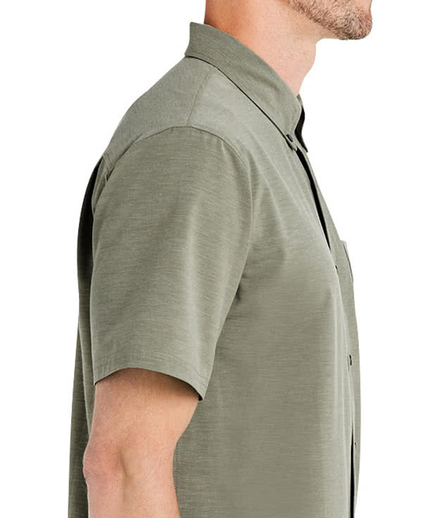 HUK Kona Solid UPF 30 Short Sleeve Work Shirt - Embroidered