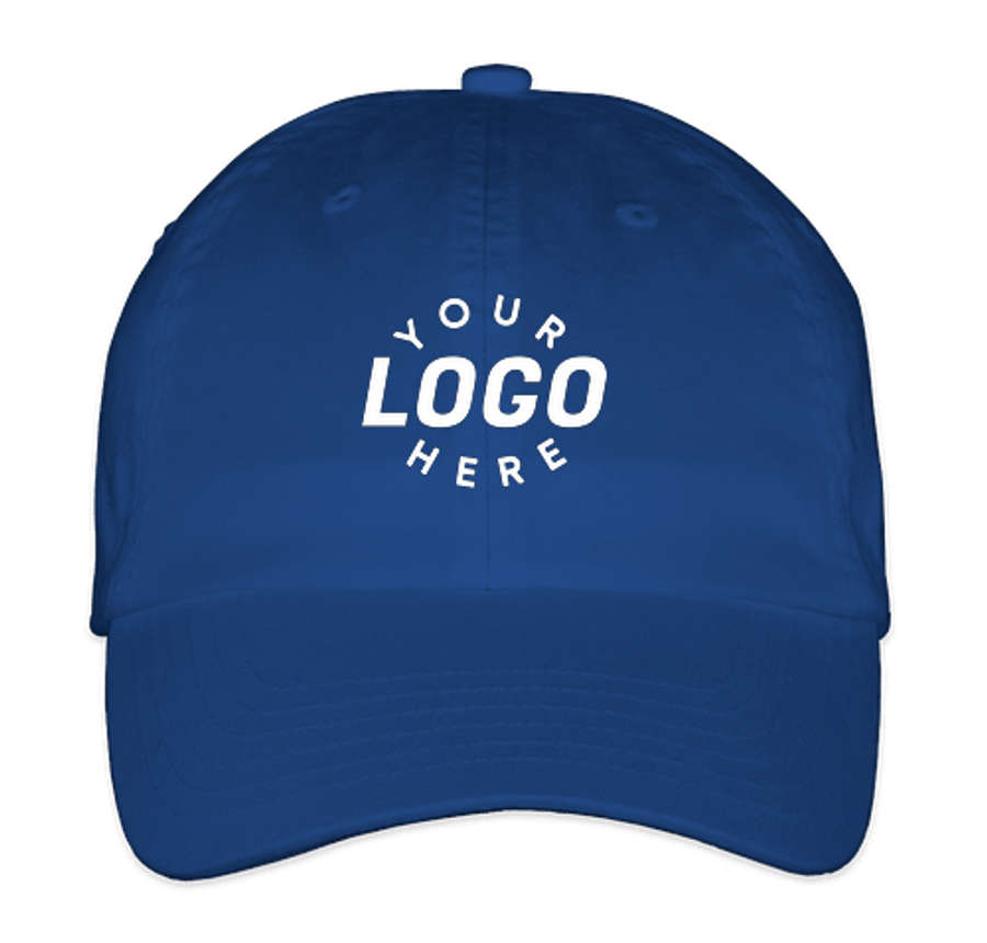 Valucap Bio-Washed Hat - Printed in Royal