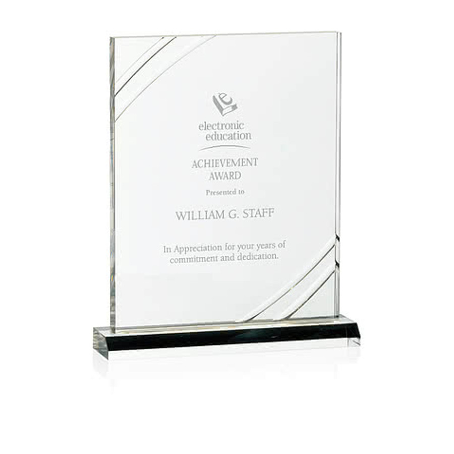 Laser Engraved Knockout Award in Clear