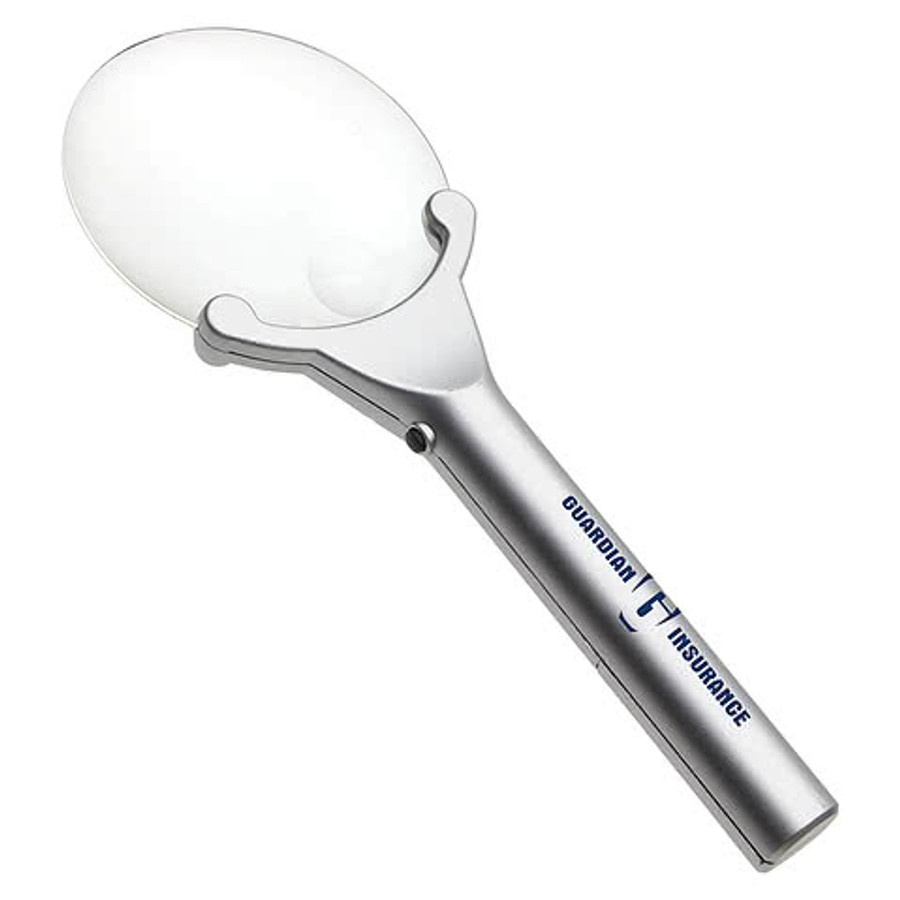 Crystal Clear Illuminated Magnifier in Silver