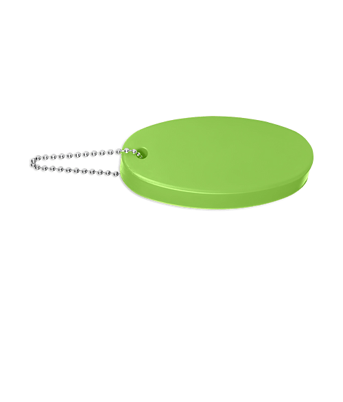 Full Color Floating Foam Keychain and Stress Reliever in Lime Green