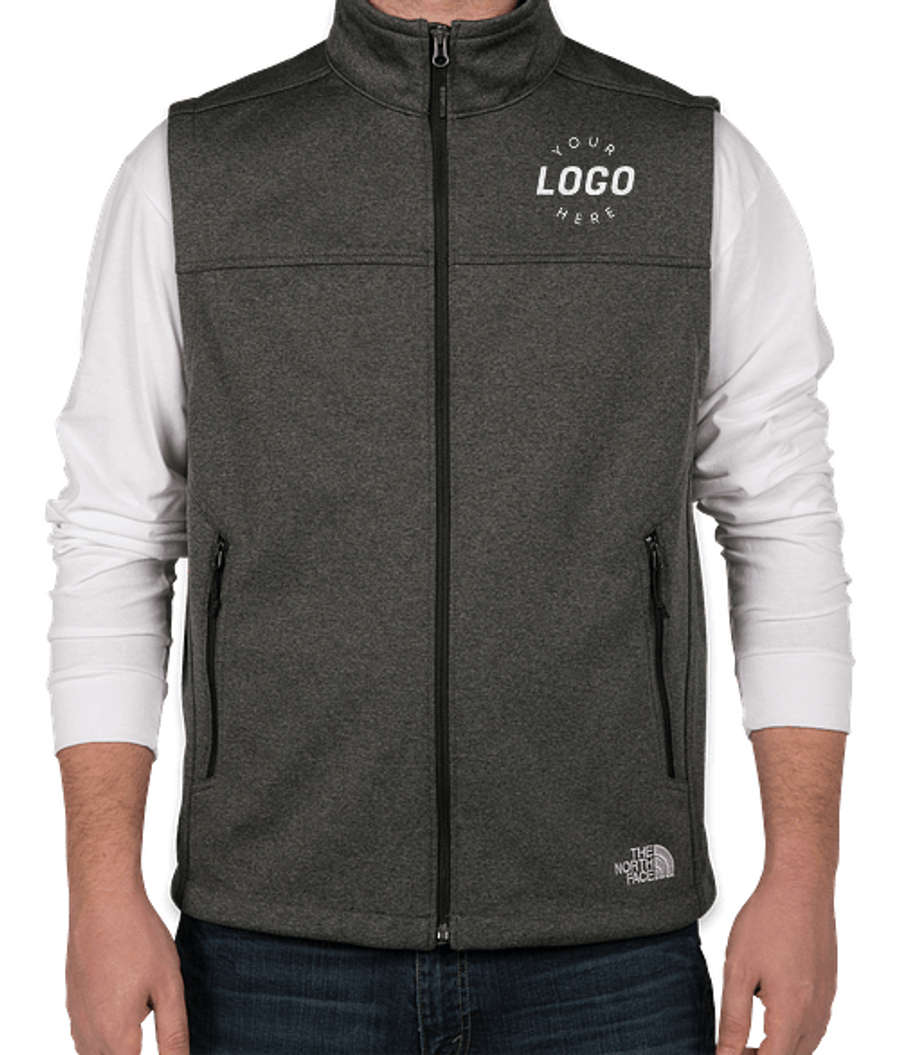 The North Face Ridgewall Soft Shell Vest - Embroidered in TNF Dark Grey Heather