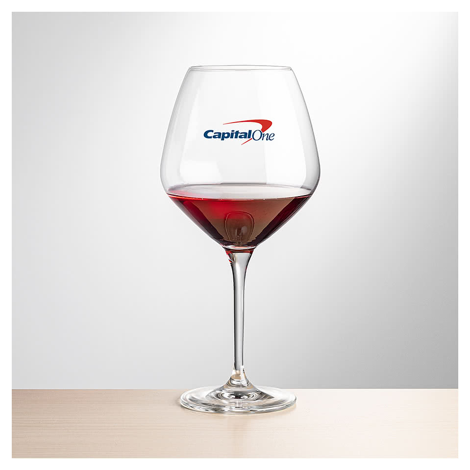Laser Etched 26 oz. Santiago Burgundy Wine Glass