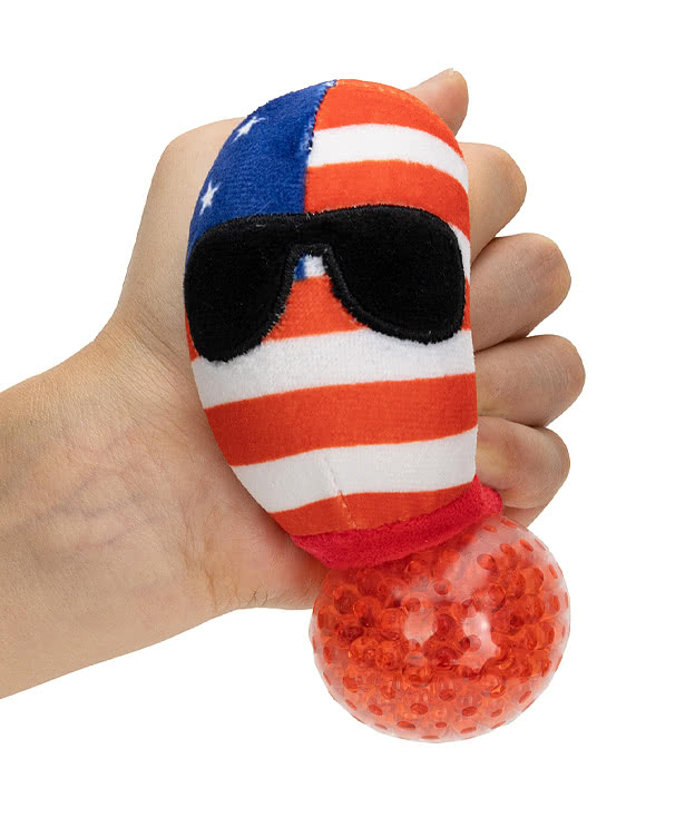 Stress Busters USA Flag Plush Gel Stress Reliever