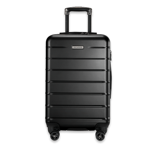 Laser Engraved Ricardo Cambria 20" Hardside Expandable Spinner Carry-On in BLACK