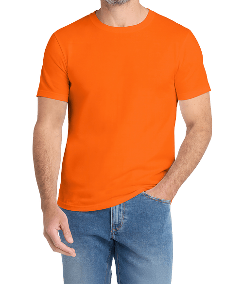 Volunteer Knitwear All-American Crewneck T-shirt in Safety Orange