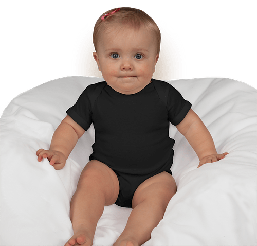 Rabbit Skins Baby Bodysuit in Black