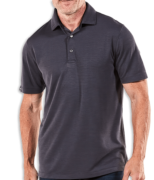 Storm Creek Renewer Recycled Performance Polo - Embroidered in Charcoal Gray