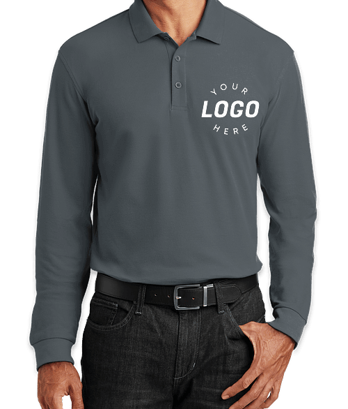 Custom Long Sleeve Polo Shirts - Design Your Own at