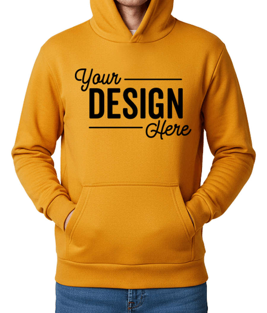 Port & Company Easy Fleece Pullover Hoodie in Gold