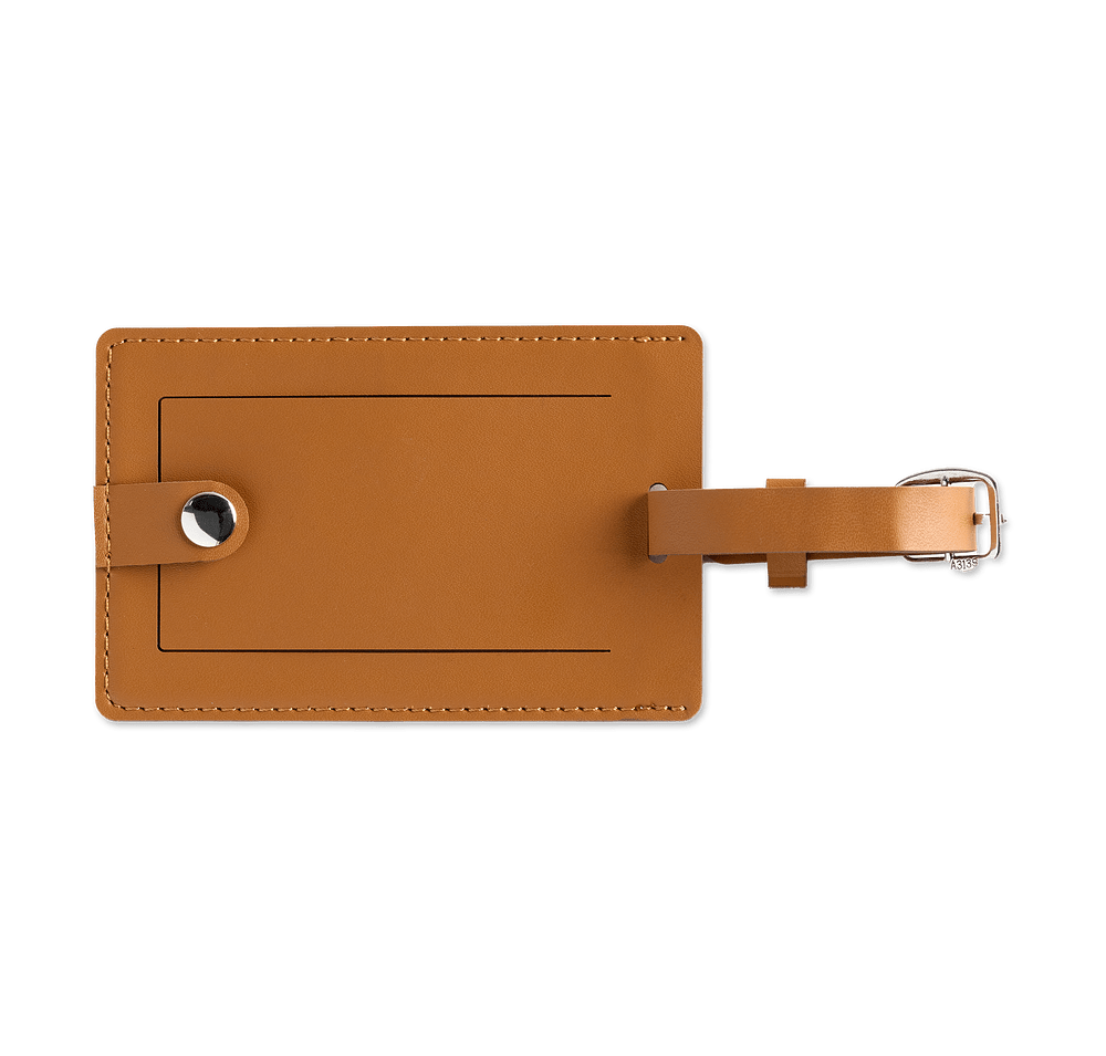 Debossed Pineapple Leather Luggage Tag-default