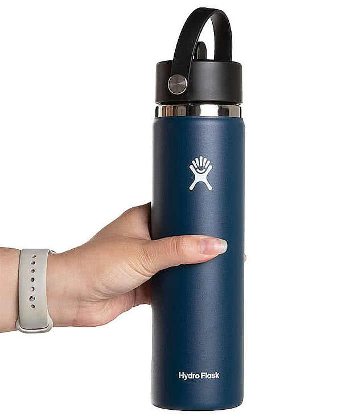 Hydro Flask Wide Mouth with Flex Straw Cap 24 oz. - Laser Engraved