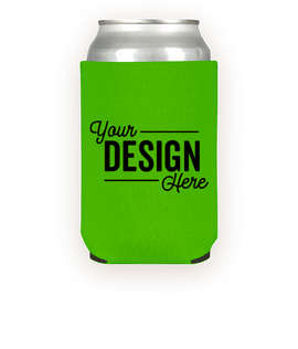 Foldable Neoprene Can Cooler - Color: Lime