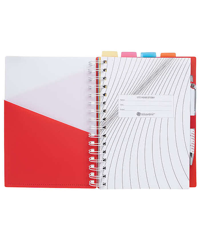 Souvenir Plastic Cover Notebook with Vertex Pen