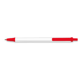 BIC Antimicrobial Clic Stic Pen (black ink) - Color: White / Red