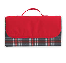 Roll-Up Picnic Blanket - Color: Red / Black
