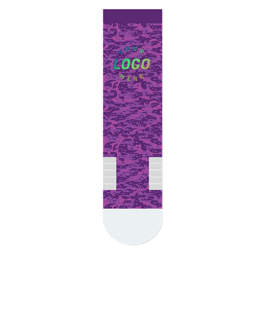 Digital Camo Premium Crew Socks in Purple