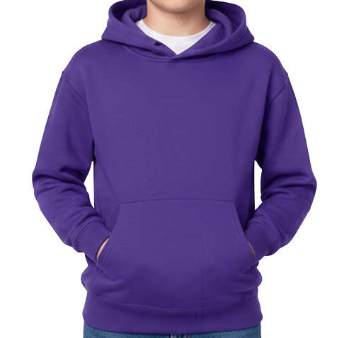 Live & Tell by LAT Youth Fleece Pullover Hoodie in Purple