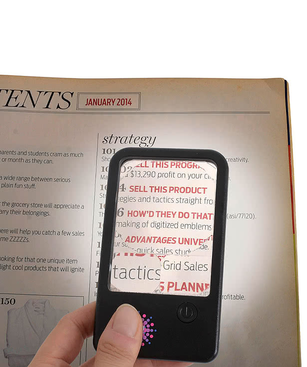 Best Buddy Tools Rechargeable LED Light-Up Pocket Magnifier