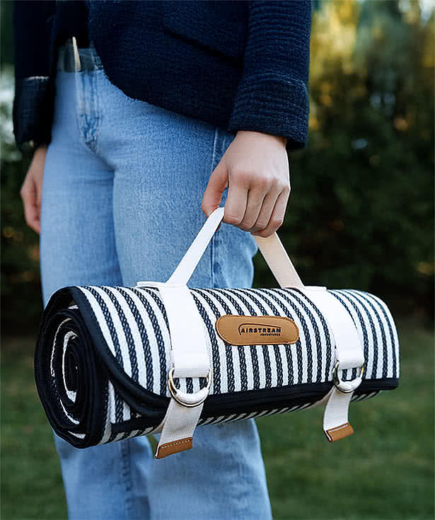 Laser Engraved Life's a Picnic Roll-Up Blanket
