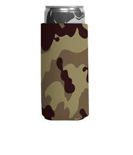 Foldable Slim Can Cooler - Color: Camo Tan
