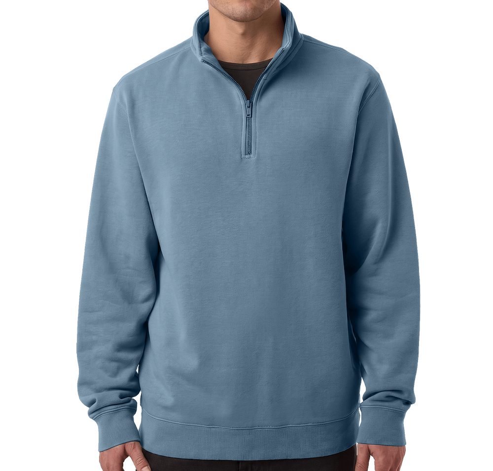Independent Trading Pigment-Dyed Quarter Zip Pullover-default