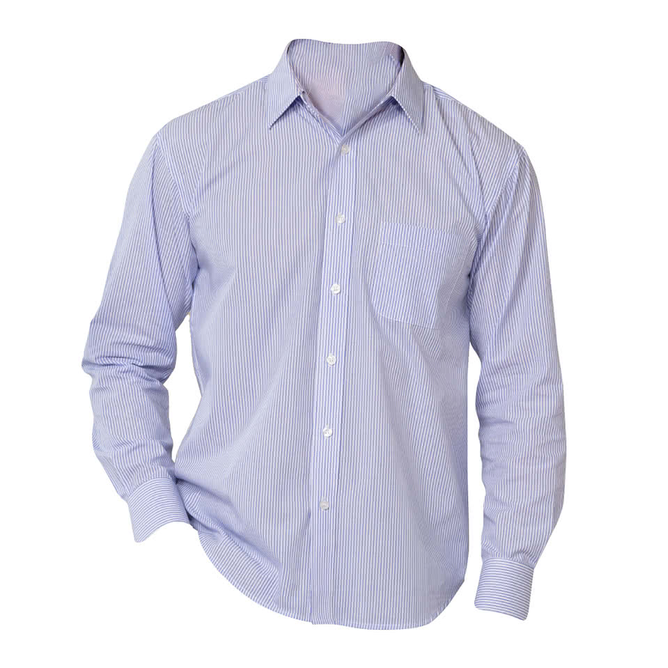 Blue Generation Striped Poplin Dress Shirt