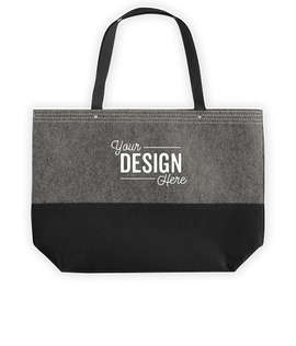 Port Authority Large Felt Tote - Color: Black / Felt Charcoal