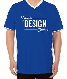 Augusta Cutter+ UPF 50 V-Neck Jersey - Color: Royal / White